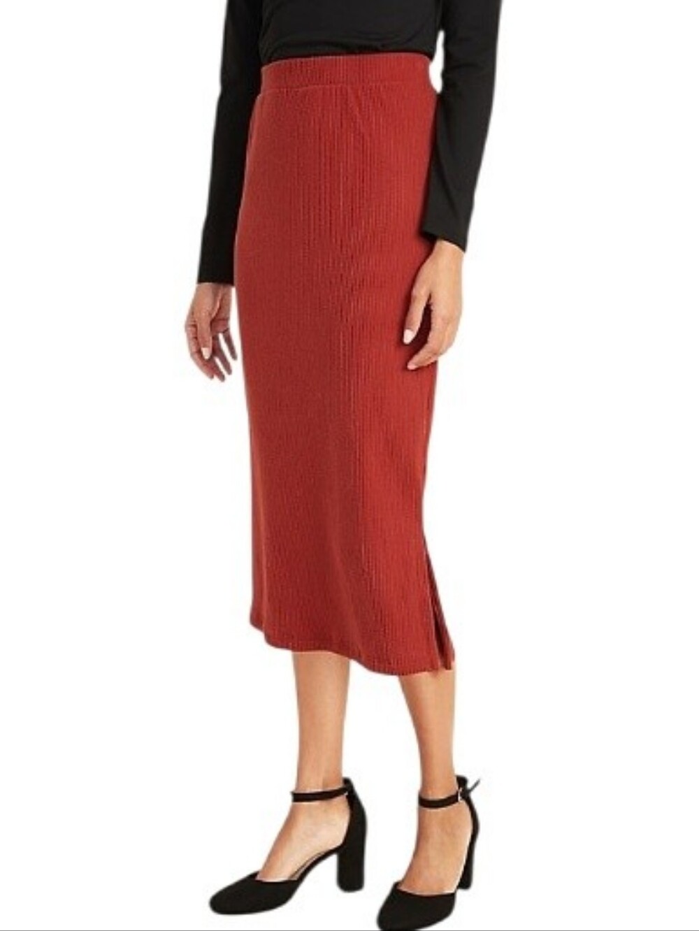 Old Navy - Midi Pencil Skirt in Rust